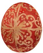 Pirostojás - hímzett tojás
